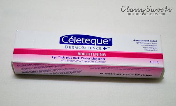 Celeteque DermoScience Skin Care Line: No More Dark Circles Under My Eyes