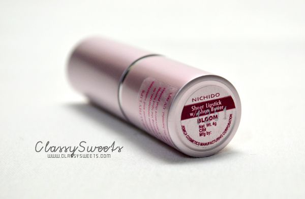 Nichido Mini Haul: Nichido Sheer Lipstick w/ Shea Butter in Bloom