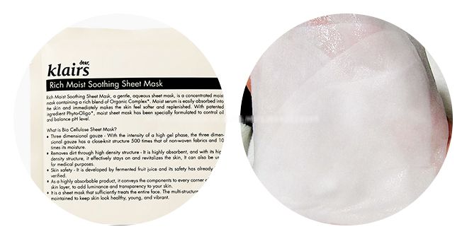 Klairs Rich Moist Soothing Sheet Mask